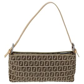 Fendi-FENDI Sac à main en toile Zucchino Beige Auth yk12117-Beige