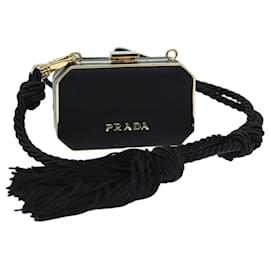 Prada-PRADA Shoulder Pouch Nylon Black Auth 73746A-Black