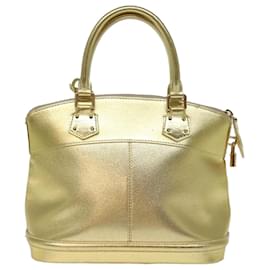 Louis Vuitton-LOUIS VUITTON Suhari Lockit PM Handtasche Leder Gold Alle M95433 LV Auth 74004-Golden,Metallisch