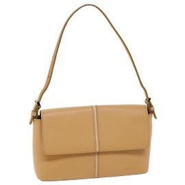 BURBERRY Shoulder Bag Leather Beige Auth am6251 Beige