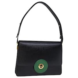 Louis Vuitton-LOUIS VUITTON Epi Free Run Shoulder Bag Green Black M52417 LV Auth 74125-Black,Green