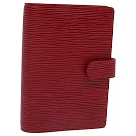 Louis Vuitton-LOUIS VUITTON Epi Agenda PM Day Planner Couverture Rouge R20057 LV Auth 74239-Rouge