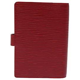 Louis Vuitton-LOUIS VUITTON Epi Agenda PM Day Planner Couverture Rouge R20057 LV Auth 74239-Rouge