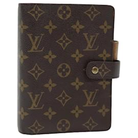 Louis Vuitton-LOUIS VUITTON Monogram Agenda MM Day Planner Couverture R20105 LV Auth 73786-Monogramme