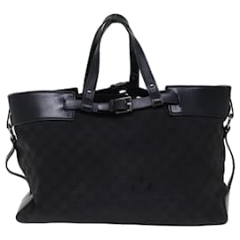 Gucci-Sac à main en toile GUCCI GG Noir Auth ar11879-Noir