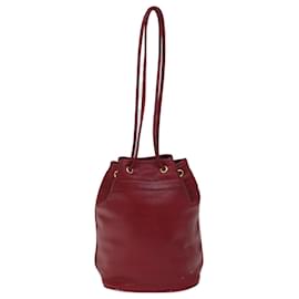 Christian Dior-Christian Dior Sac bandoulière Cuir Rouge Auth yk12232-Rouge