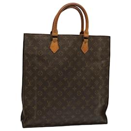 Louis Vuitton-LOUIS VUITTON Monogram Sac Plat Hand Bag M51140 LV Auth 73824-Monogram