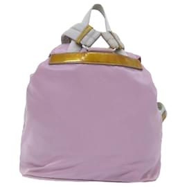 Prada-PRADA Backpack Nylon Pink Auth yk12161-Pink