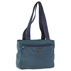 Prada-PRADA Borsa tote in nylon blu turchese Auth 74200-Altro