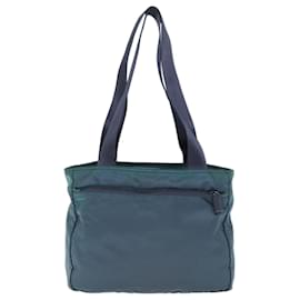 Prada-PRADA Tote Bag Nylon Turquoise Blue Auth 74200-Other