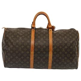 Louis Vuitton-LOUIS VUITTON Monogramme Keepall 55 Boston Sac M41424 LV Auth 73445-Monogramme