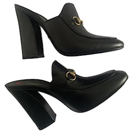 Gucci-Mules-Noir,Bijouterie dorée