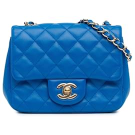 Chanel-CHANEL Sacs à mainCuir-Bleu