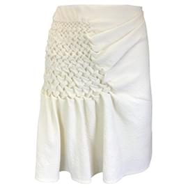 Autre Marque-3.1 Phillip Lim Ivory Crinkled Crepe Skirt-Cream