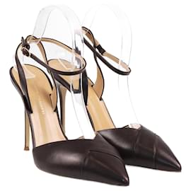 Autre Marque-Giuseppe Zanotti Dark Brown Slingback Pumps-Brown