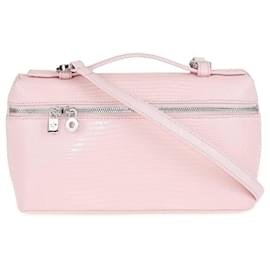 Loro Piana-Sac Loro Piana Extra Pocket L19 en lézard rose-Rose