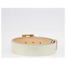 Louis Vuitton-Louis Vuitton Blanc Corail Monogram Vernis LV Frame Belt-Other