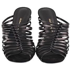 Salvatore Ferragamo-Salvatore Ferragamo Black Jessa Mules-Black