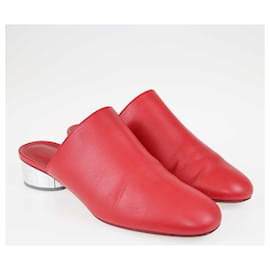 Salvatore Ferragamo-Salvatore Ferragamo Red Mirror Heel Mules-Red