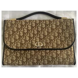 Christian Dior-Handbags-Beige,Dark brown