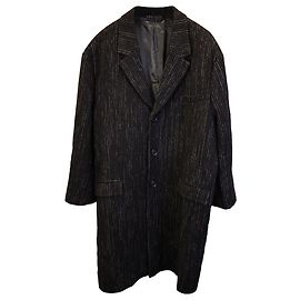 Acne Studios Single-Breasted Overcoat in Black Wool Black