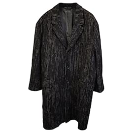 Acne-Acne Studios Single-Breasted Overcoat in Black Wool-Black