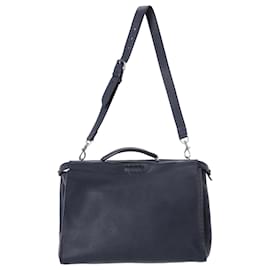 Fendi-Fendi Large Peekaboo in Navy Blue leather -Blue,Navy blue