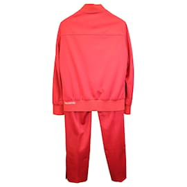 Valentino Garavani-Valentino Garavani Archive Stripe Track Jacket and Pants in Red Polyester-Red