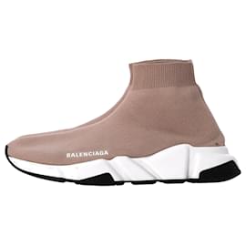 Balenciaga-Balenciaga Speed Sneakers in Beige Polyester-Beige