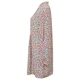 Saint Laurent-Saint Laurent Star Print Shirt Dress in Multicolor Silk-Other