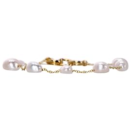 Cult Gaia-Bracelet de Cheville Cult Gaia Atum en Perles Blanches-Blanc