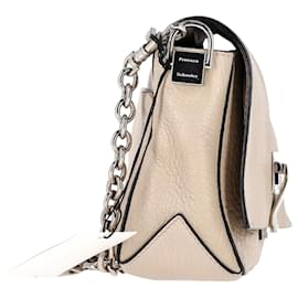 Proenza Schouler-Borsa a tracolla Courier Pebbled piccola Proenza Schouler in pelle bianca-Bianco