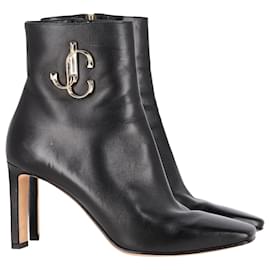 Jimmy Choo-Bota Jimmy Choo Minori 85 em couro de bezerro preto-Preto