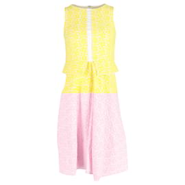Autre Marque-Jil Sanders Floral Sleeveless Midi Dress in Yellow Cotton-Other,Yellow