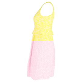 Autre Marque-Jil Sanders Floral Sleeveless Midi Dress in Yellow Cotton-Other,Yellow