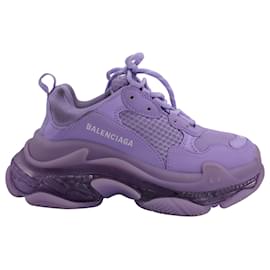 Balenciaga-Balenciaga Triple S Women's Sneaker in Purple Polyester-Other