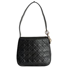 Dior-Sac bandoulière Christian Dior Lady Dior Plaine Cannage en cuir noir-Noir