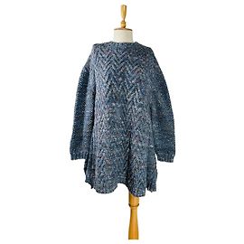 Henrik Vibskov Pull Poncho Oversize en Laine Multicolore