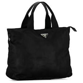 Prada-Prada Black Tessuto Satchel-Black