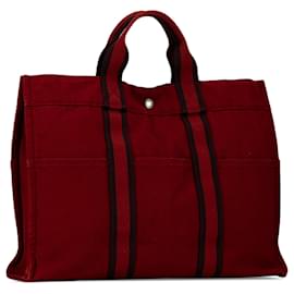 Hermès-Hermes Red Fourre Tout MM-Roja