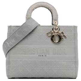 Dior-Dior Gray Large Cannage Lady D-Lite-Grey