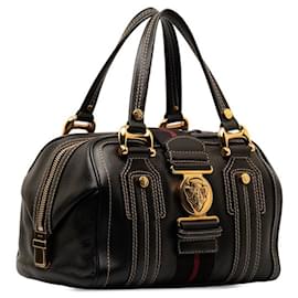 Gucci-Gucci Leder Hysteria Boston Bag Leder Reisetasche 186235 in gutem Zustand-Andere