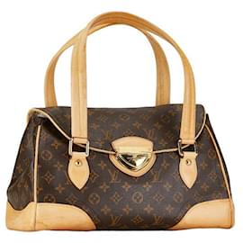 Louis Vuitton-Louis Vuitton Monogram Beverly GM Handbag M40120 Brown PVC Leather in Very Good Condition-Brown