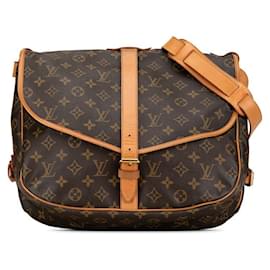 Louis Vuitton-Louis Vuitton Saumur 35 Sac bandoulière en toile M42254 en bon état-Autre