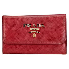 Prada-Prada Saffoano Key Case  Leather Key Holder 1PG222 in Good condition-Other