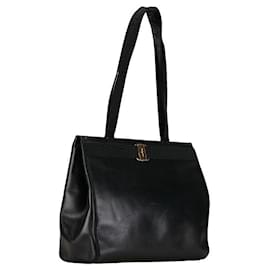 Salvatore Ferragamo-Salvatore Ferragamo Bolso tote de cuero con lazo Vara Bolso tote de cuero BA21 2530 en buen estado-Otro