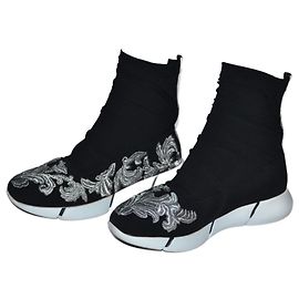 Elena Lachi baskets Noir Gris