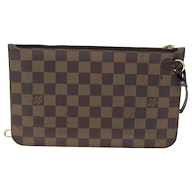 Louis Vuitton-LOUIS VUITTON Damier Ebene Neverfull MM Pochette Accessoire Pochette LV Auth 73640-Autre