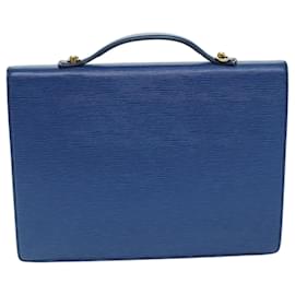 Louis Vuitton-LOUIS VUITTON Epi Porte Documentos Bolsa Bandouliere Toledo Azul Autenticação de LV 73802-Outro