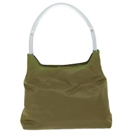 Prada-PRADA Shoulder Bag Nylon Khaki Auth 73883-Khaki